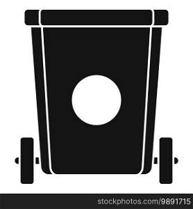 Room service garbage cart icon. Simple illustration of room service garbage cart vector icon for web design isolated on white background. Room service garbage cart icon, simple style