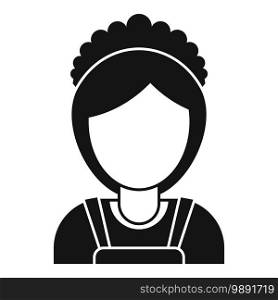 Room service maid woman icon. Simple illustration of room service maid woman vector icon for web design isolated on white background. Room service maid woman icon, simple style