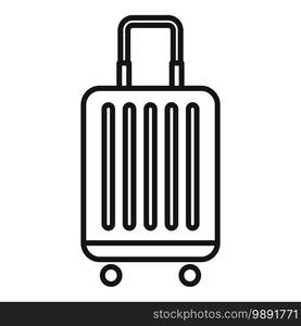 Room service travel bag icon. Outline room service travel bag vector icon for web design isolated on white background. Room service travel bag icon, outline style