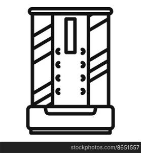 Room shower cabin icon outline vector. Stall glass. Bathroom door. Room shower cabin icon outline vector. Stall glass