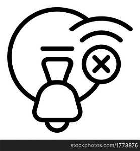 Room smart lightbulb icon. Outline Room smart lightbulb vector icon for web design isolated on white background. Room smart lightbulb icon, outline style