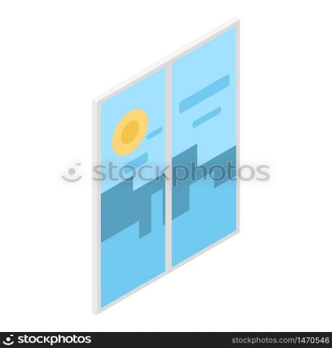 Room window icon. Isometric of room window vector icon for web design isolated on white background. Room window icon, isometric style