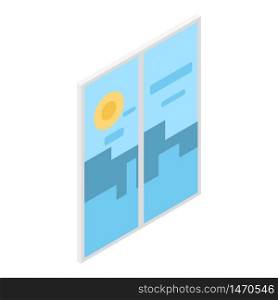 Room window icon. Isometric of room window vector icon for web design isolated on white background. Room window icon, isometric style