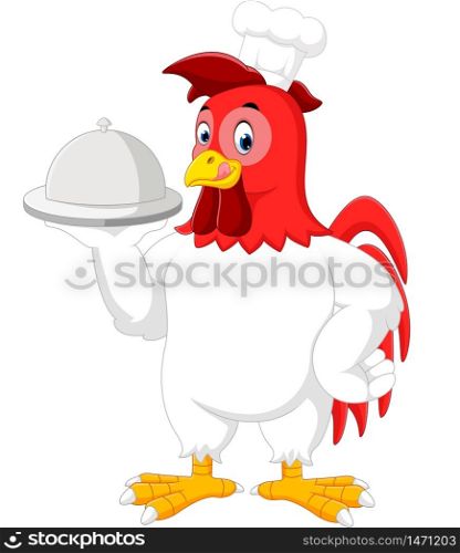 Rooster chef cartoon
