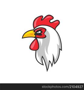 rooster head clip art vector element illustration template design web