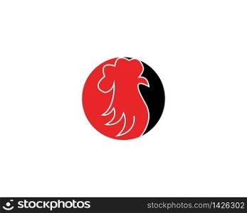 Rooster head icon vector illustration