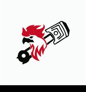 Rooster icon and symbol template illustration