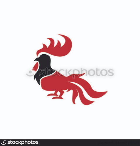 Rooster icon and symbol template illustration