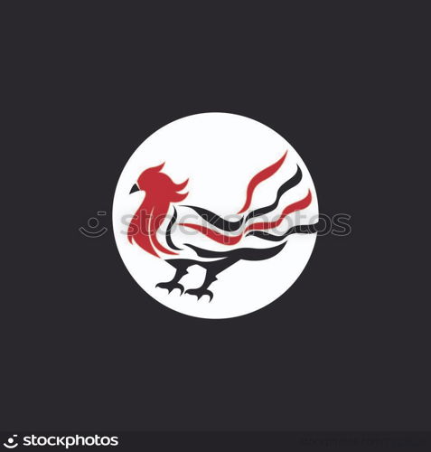 Rooster icon and symbol template illustration