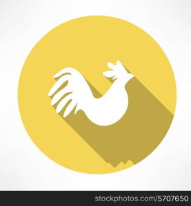 rooster icon Flat modern style vector illustration