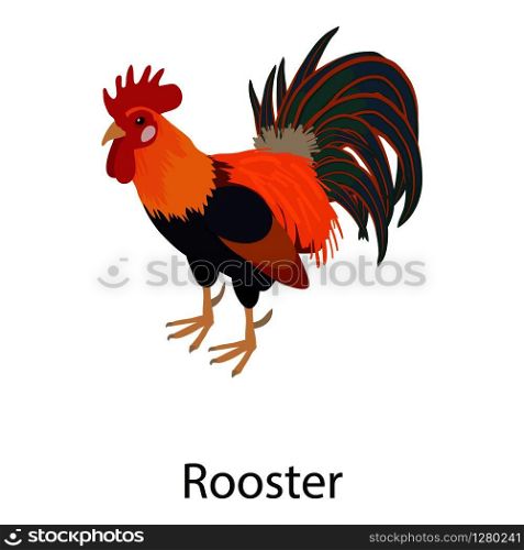 Rooster icon. Isometric illustration of rooster vector icon for web. Rooster icon, isometric style