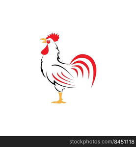 Rooster icon logo vector design template