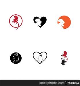 Rooster logo and symbol images illustration design