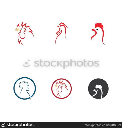 Rooster logo and symbol images illustration design