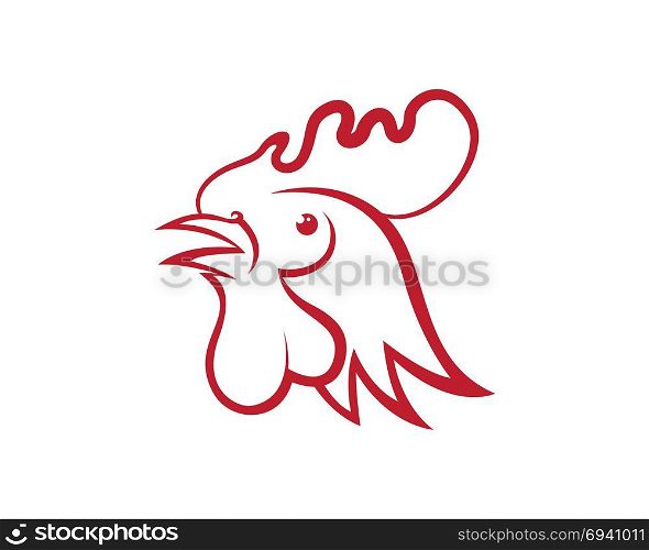 Rooster Logo Template. Rooster Logo Template vector illustration
