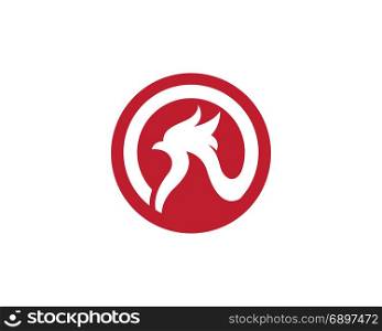 Rooster Logo Template vector icon illustration design