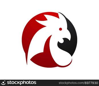 Rooster logo template vector icon illustration design