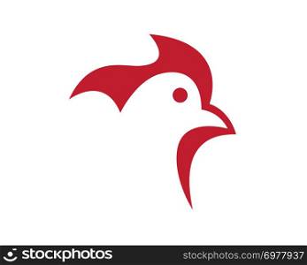Rooster logo template vector icon illustration design