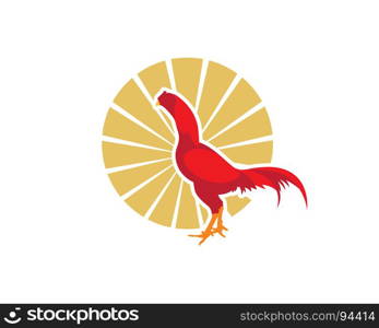 Rooster Logo Template vector icon illustration design