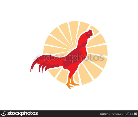 Rooster Logo Template vector icon illustration design