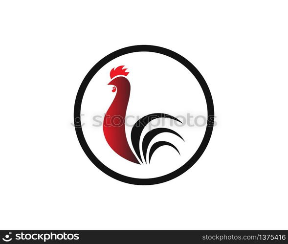 Rooster Logo Template vector illustration