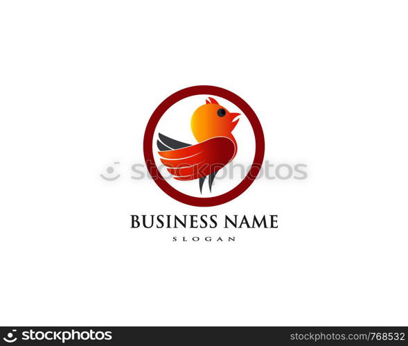 Rooster Logo Template vector illustration