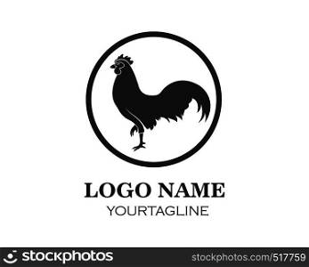 rooster logo vector illustration template design
