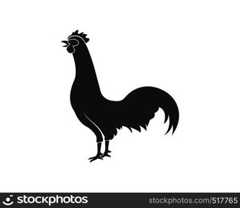 rooster logo vector illustration template design