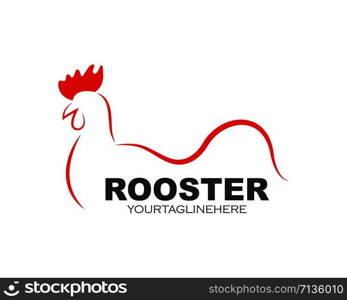 rooster logo vector illustration template design