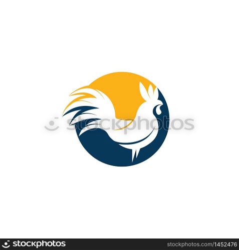 Rooster vector logo design.