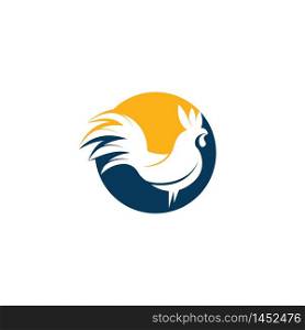 Rooster vector logo design.