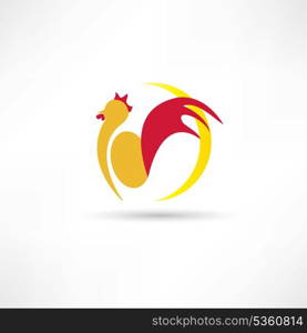 rooster wakes up in the morning icon