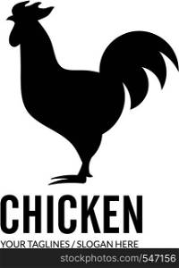 roosters illustration, simple Chicken Design elements for logo