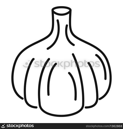 Root garlic icon. Outline root garlic vector icon for web design isolated on white background. Root garlic icon, outline style