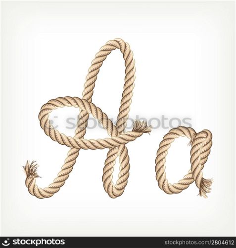 Rope alphabet. Letter A