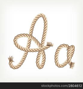 Rope alphabet. Letter A