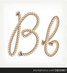 Rope alphabet. Letter B