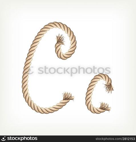 Rope alphabet. Letter C