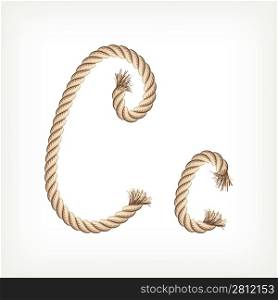 Rope alphabet. Letter C