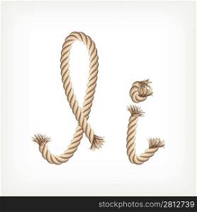 Rope alphabet. Letter I
