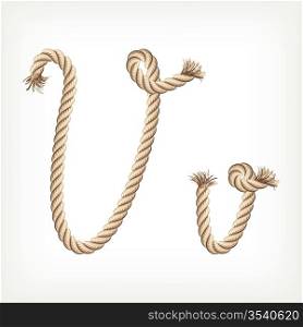 Rope alphabet. Letter V