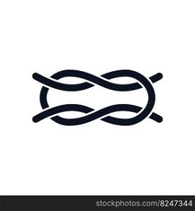 Rope icon vector logo design template flat style