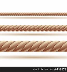 Rope in three sizes. Seamless vector. | Vector illustration.