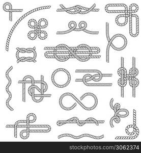 Rope knots set
