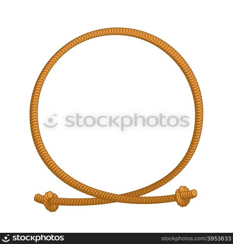 Rope loop frame. Rope rope circle with sites&#xA;