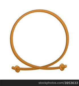 Rope loop frame. Rope rope circle with sites&#xA;