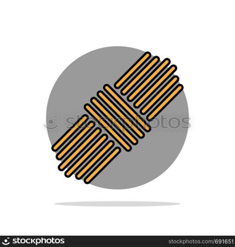 Rope, Pack, Set Abstract Circle Background Flat color Icon
