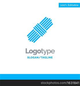 Rope, Pack, Set Blue Business Logo Template