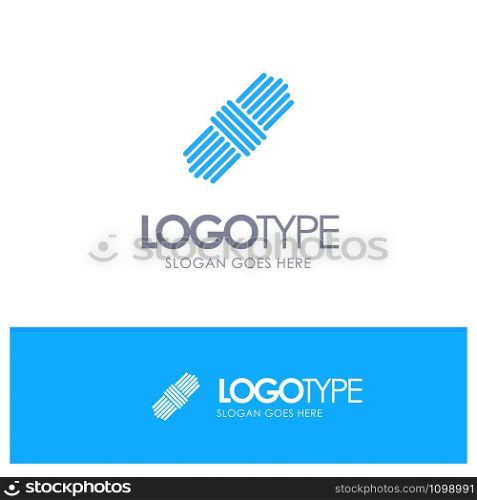 Rope, Pack, Set Blue Logo Line Style