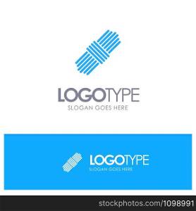 Rope, Pack, Set Blue Logo Line Style